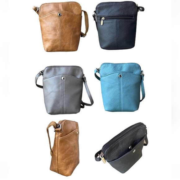 NEW, GREY Cowhide Leather, 7”L X 7 ½” H X 3”W - Picture 2 of 6